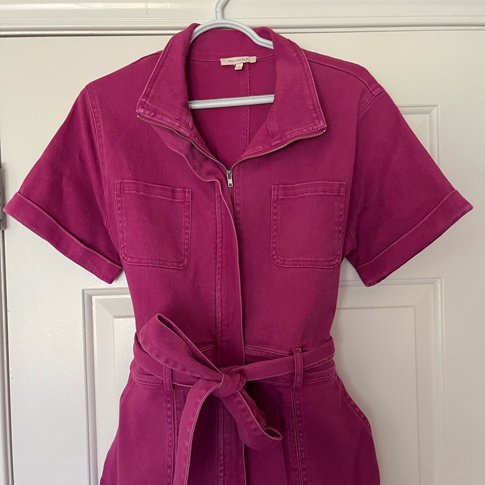 Barbie pink denim Jumpsuit